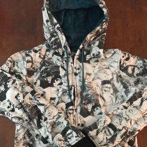 Empyre sweatshirt, Size medium, black, cream, teal